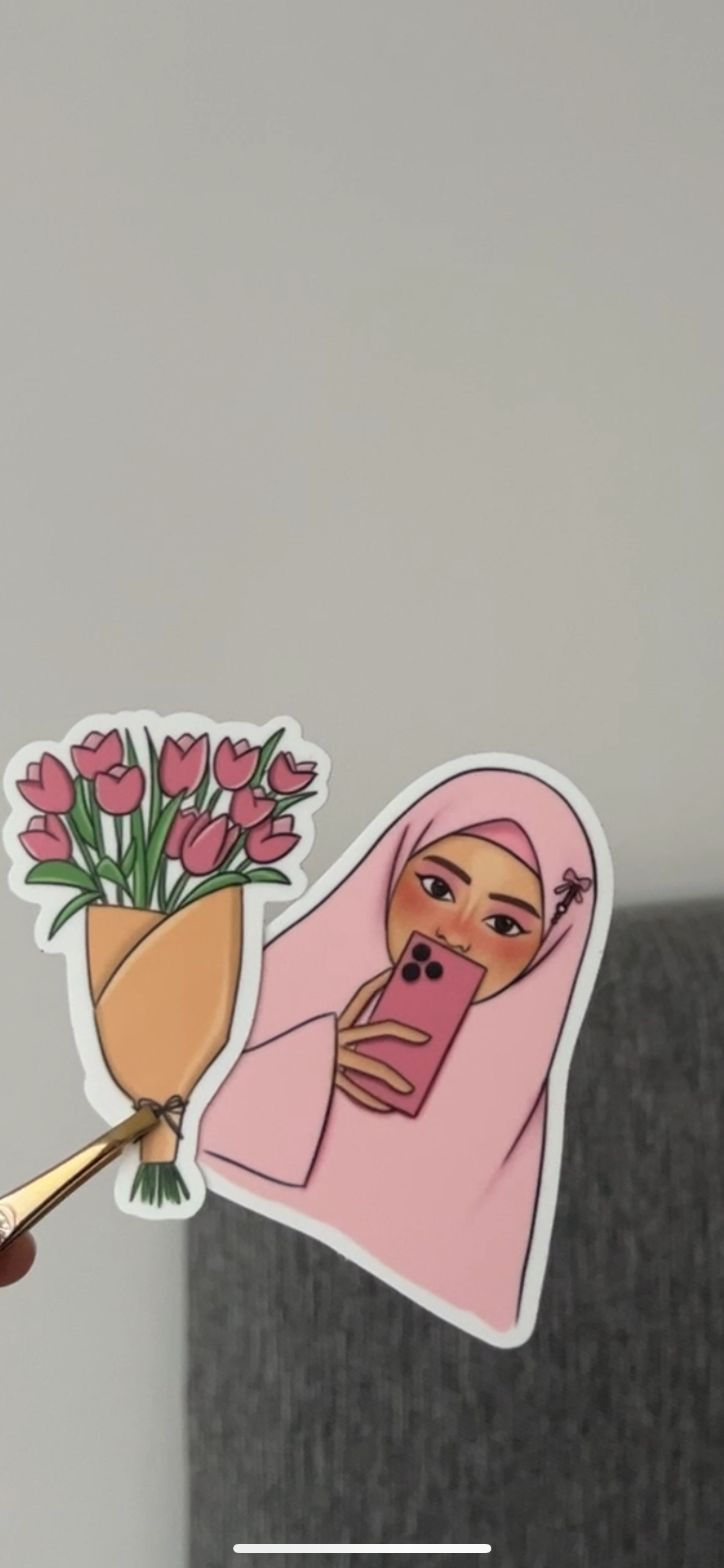 Tulips Hijabi Stickers Pack 🌷 (2 pcs)