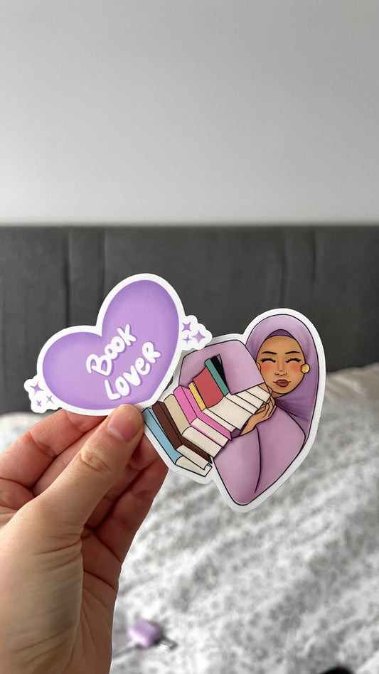 Hijabi Reader Stickers Pack (2 pcs) 💟