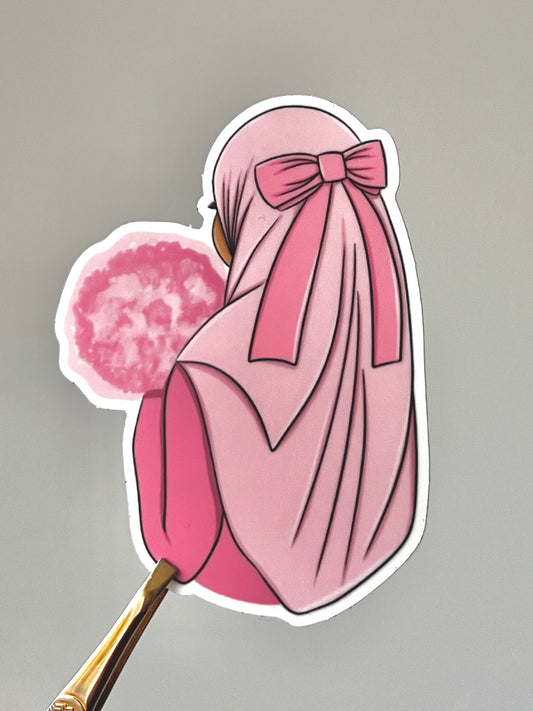 Romantic hijabi sticker 🎀 vinyl sticker for kindle