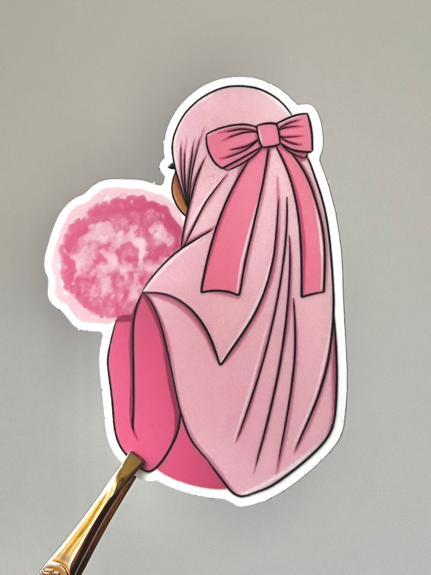 Pink Flower Hijabi Stickers Pack 🌸 (2 pcs)