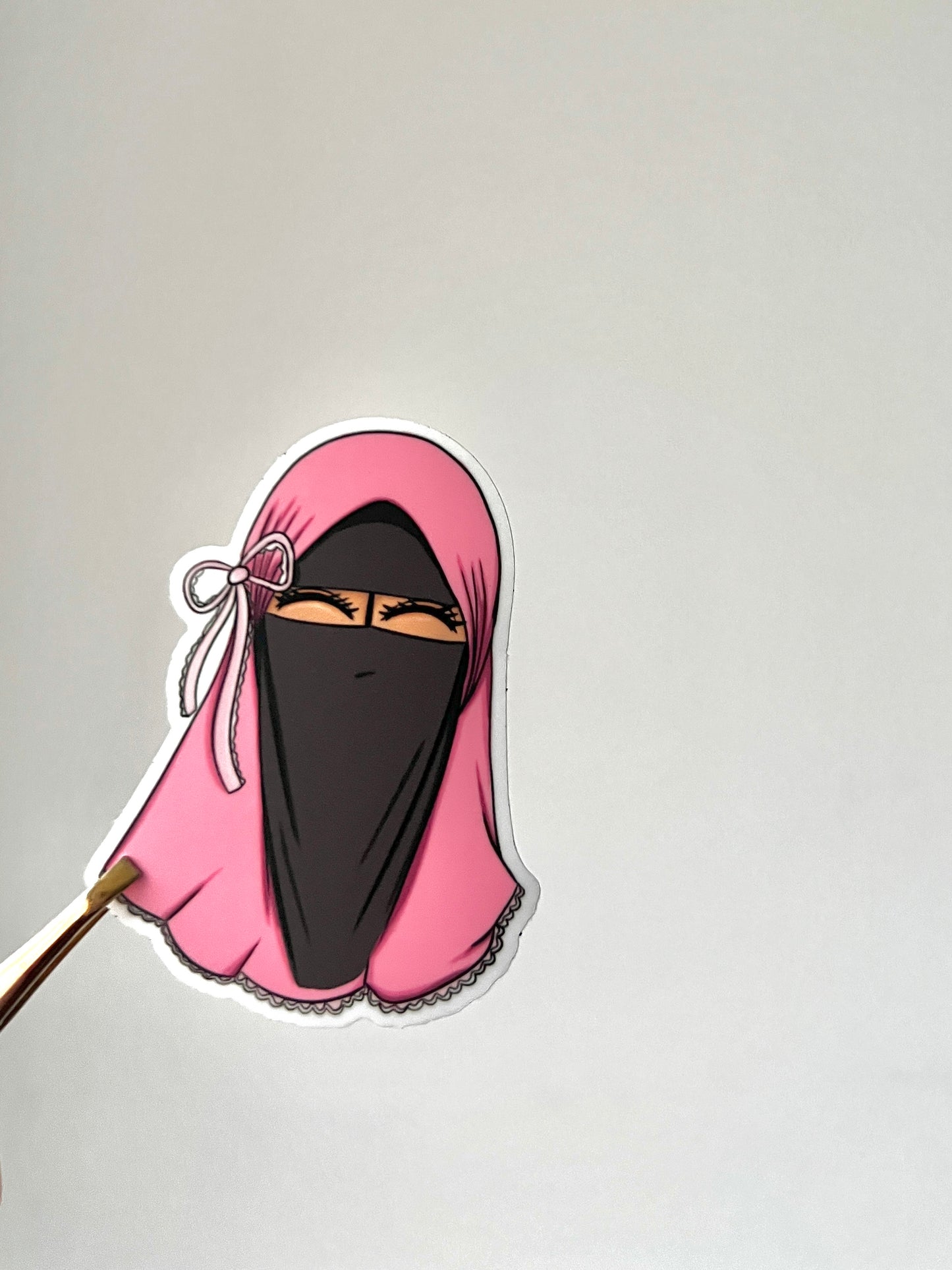 Pink Niqabi sticker 🎀 vinyl sticker for kindle