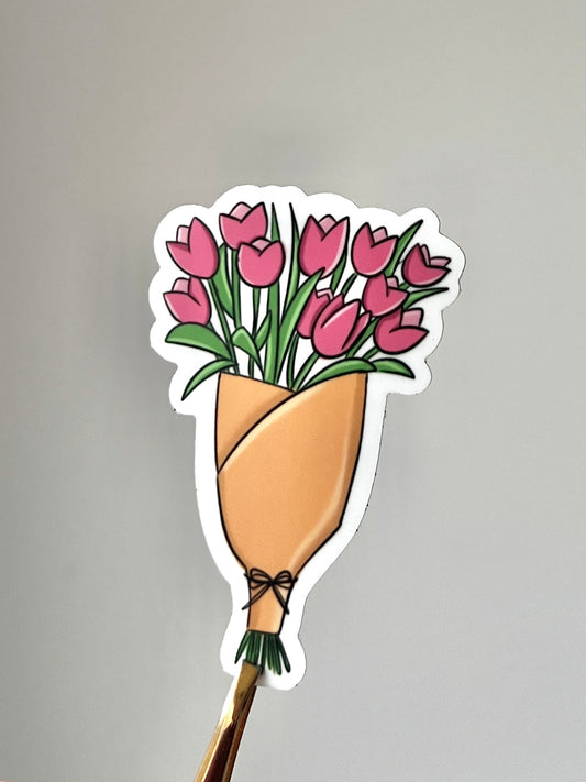 Tulips bouquet stickers 🌷 vinyl sticker for kindle