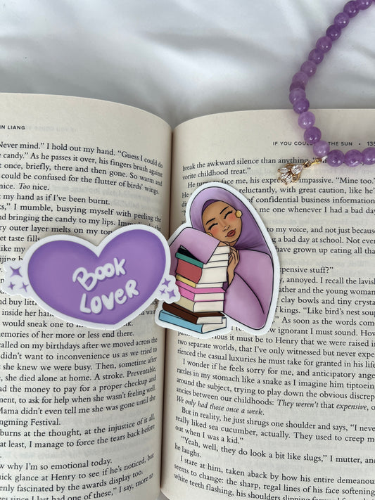 Hijabi Reader Stickers Pack (2 pcs) 💟