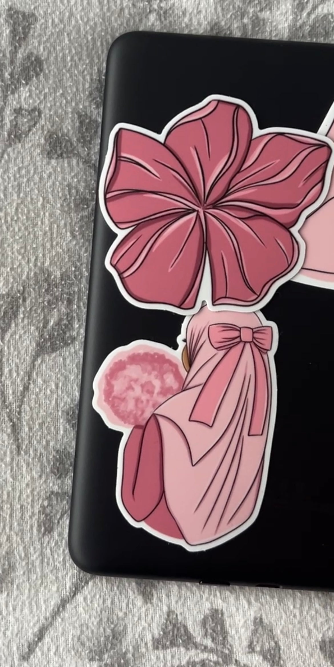 Pink Flower Hijabi Stickers Pack 🌸 (2 pcs)
