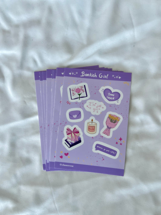 Stickers sheet Bookish Girl 💟