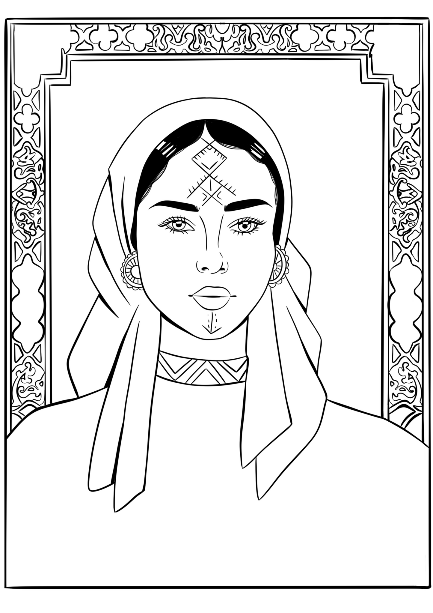 6 Printable coloring pages bundle - North African theme
