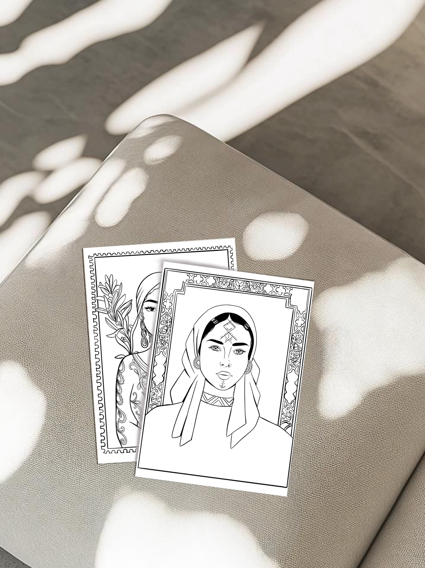 6 Printable coloring pages bundle - North African theme