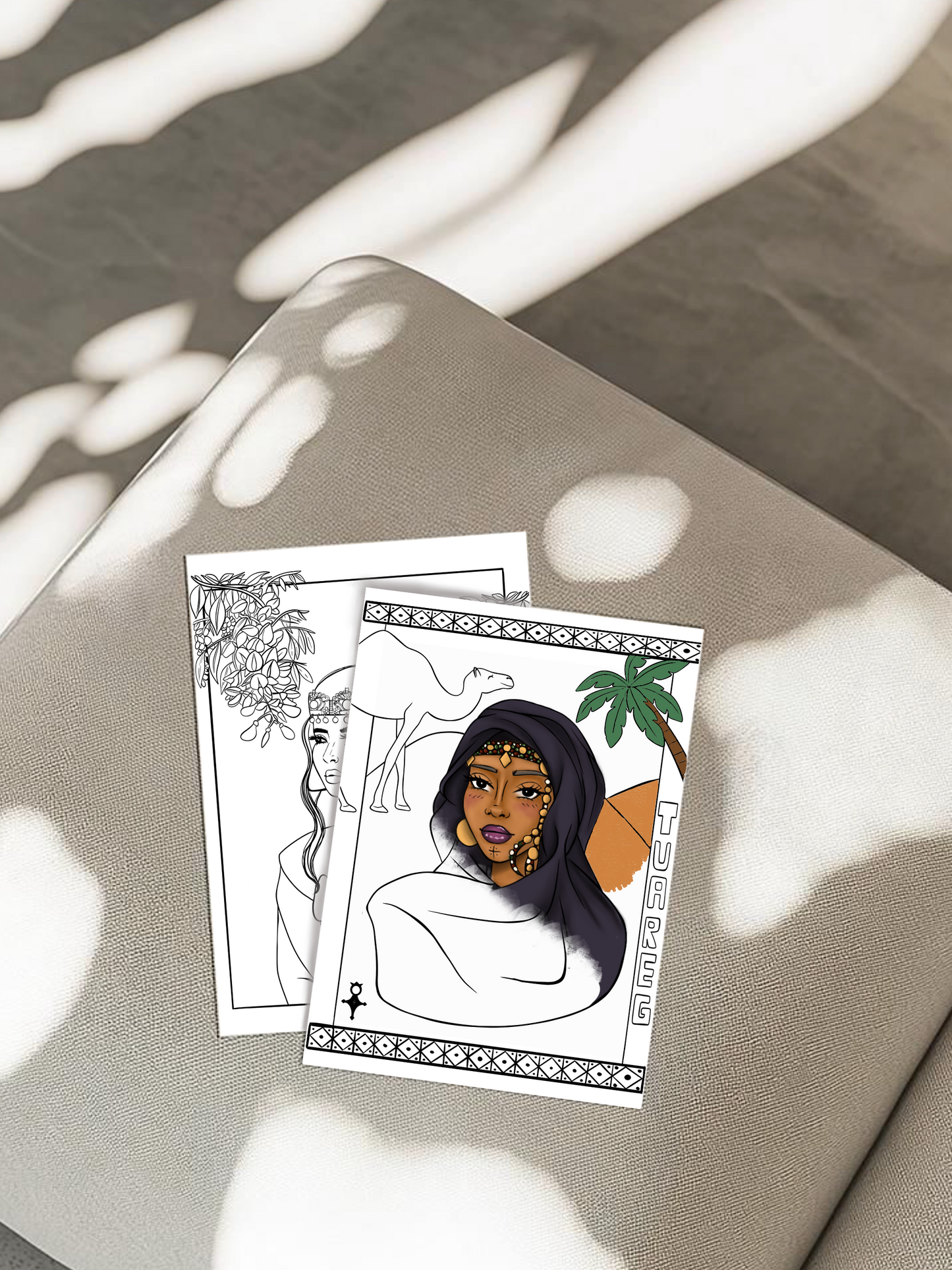 6 Printable coloring pages bundle - North African theme