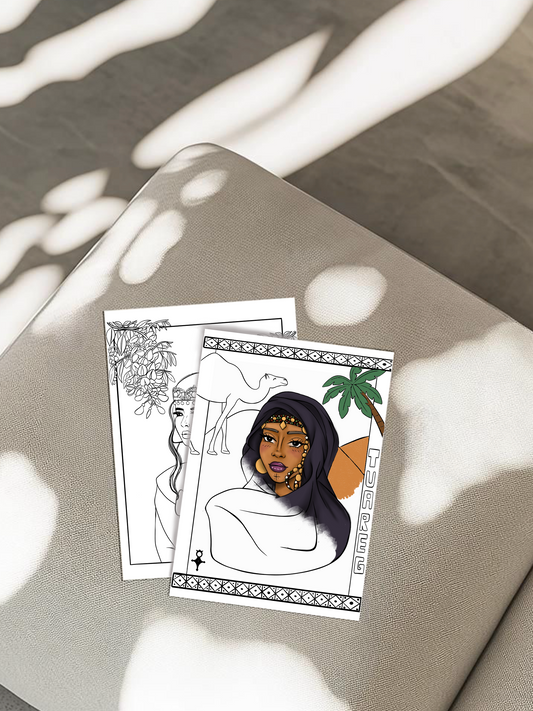 6 Printable coloring pages bundle - North African theme