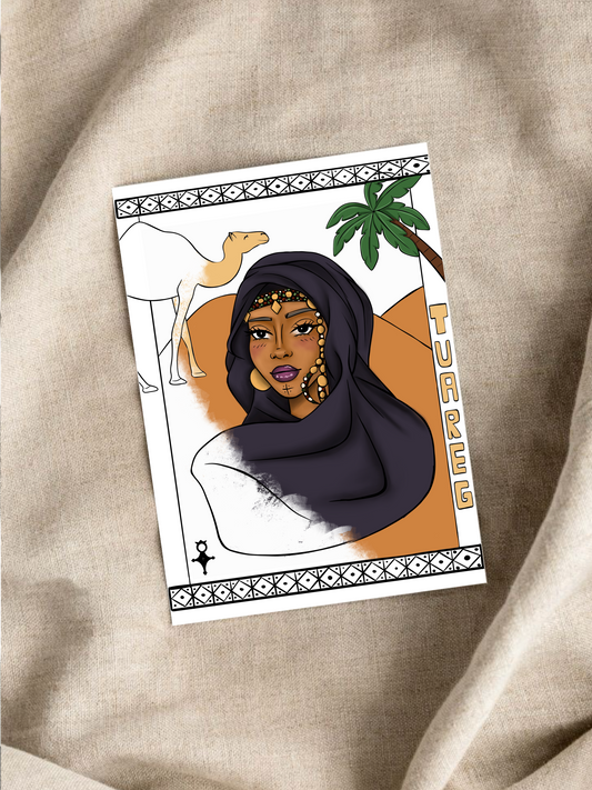 Printable Colouring Page - Tuareg Woman