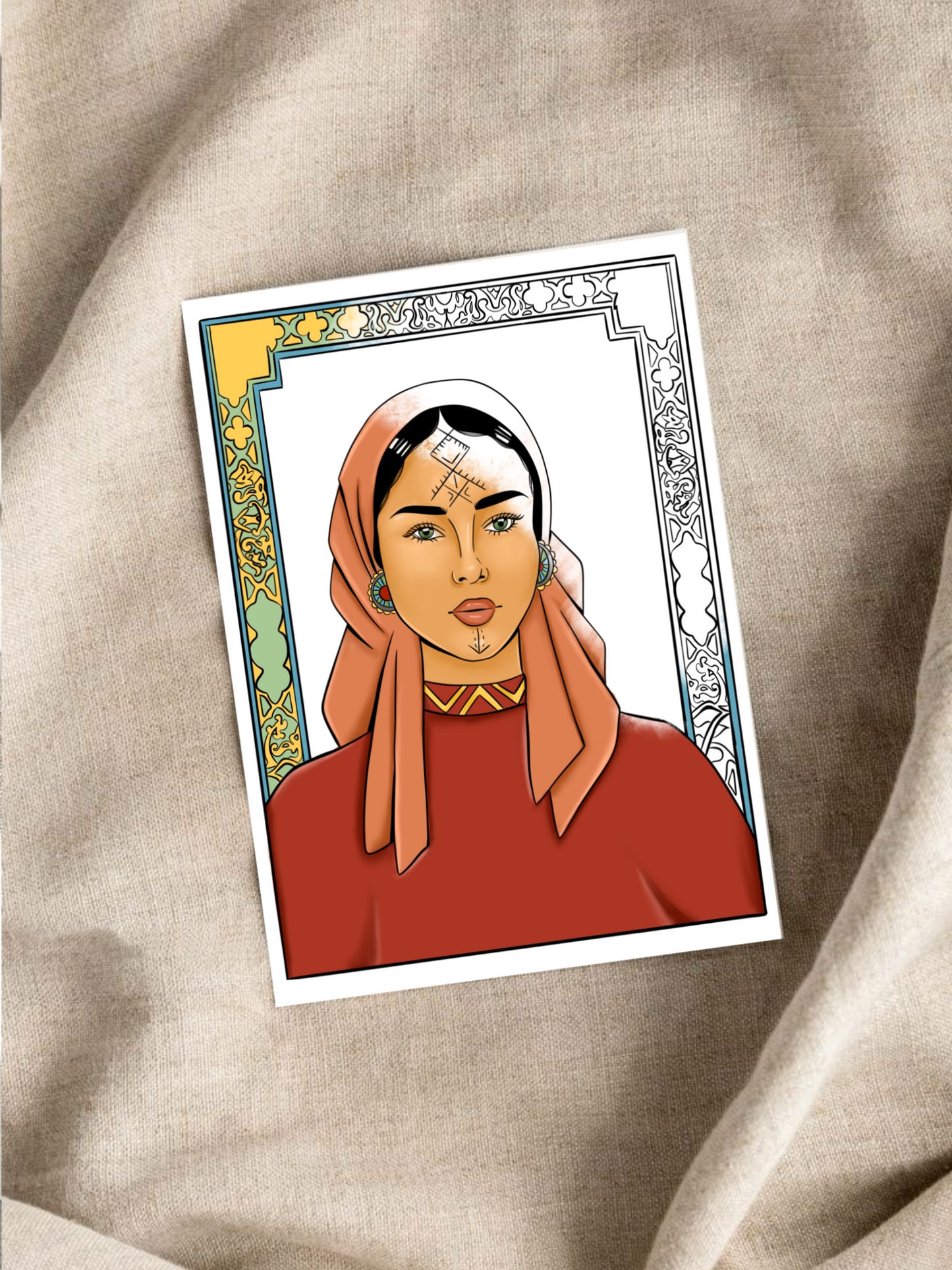 Printable coloring page - Amazigh Woman